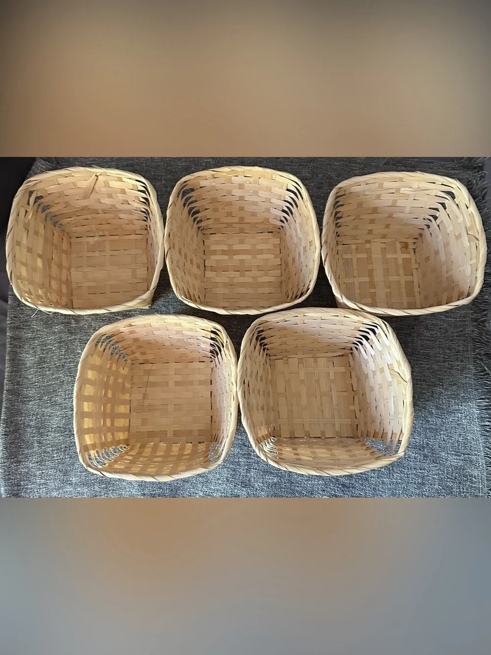 Set of 5 lightweight baskets • kitchen pantry • multi-use